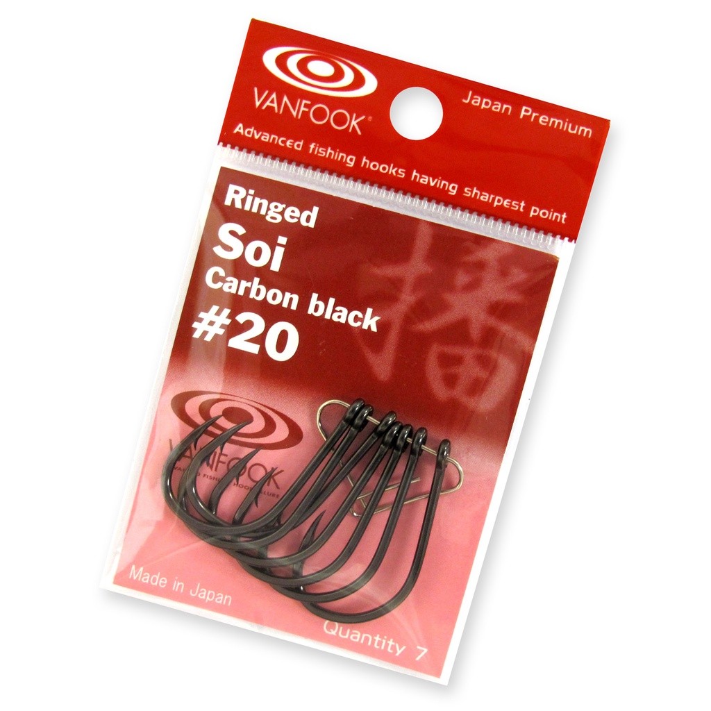 Vanfook Fishing Hook Ringed Soi Carbon Black Fishing Hook