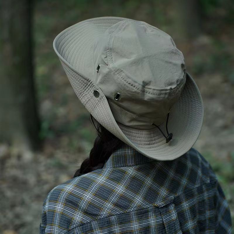 Outdoor Hiking Hat Summer Fishing Sunscreen Hiking Sun Hat Wide Brim Bucket Hat🔥