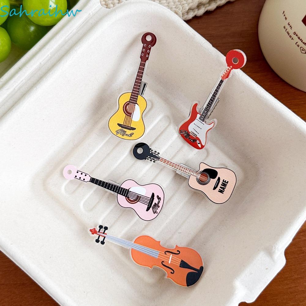 YISHO Violin Hairclip, Sweet Korean Style Guitar Hair Clip, Cute Ins Hair Accessories Alloy Duckbill Clip Daily