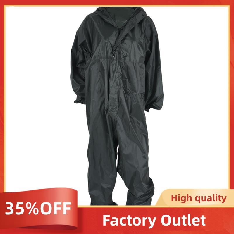 Fashion Motorcycle Raincoat /Conjoined Raincoat/Overalls Men and Women Fission Rain Suit Rain Coat SizeXXL Colour ArmyGreen