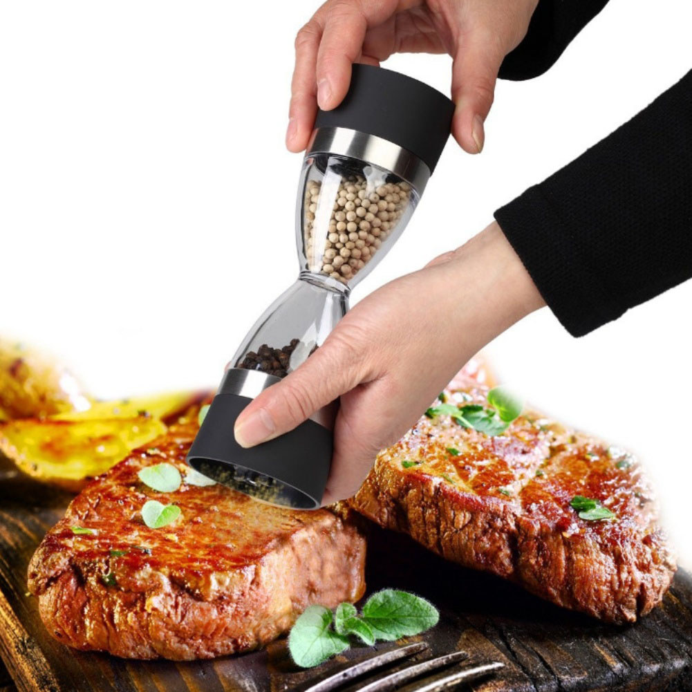 [SWTDRM]1 Pcs Funnel shaped pepper grinder with stylish and beautiful dual head design