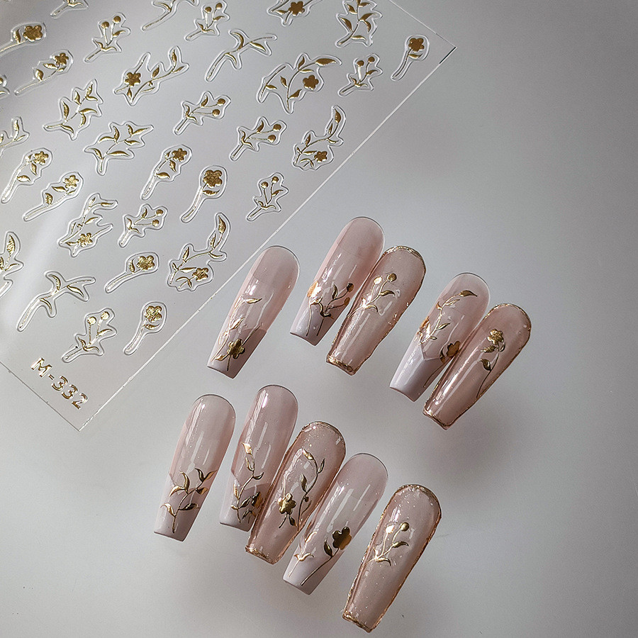 Iron New Craft Thin Transparent ins Manicure Sticker Adhesive Thin Tough Nail Jewelry Gilding Nail Sticker M-332
