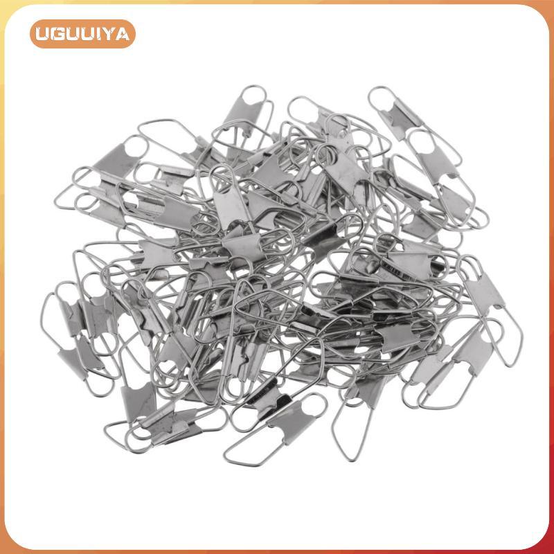[uguuiya] 100pcs/pack Smooth Fishing Safety Snaps Interlock Snaps Hook Connectors Terminal Tackle