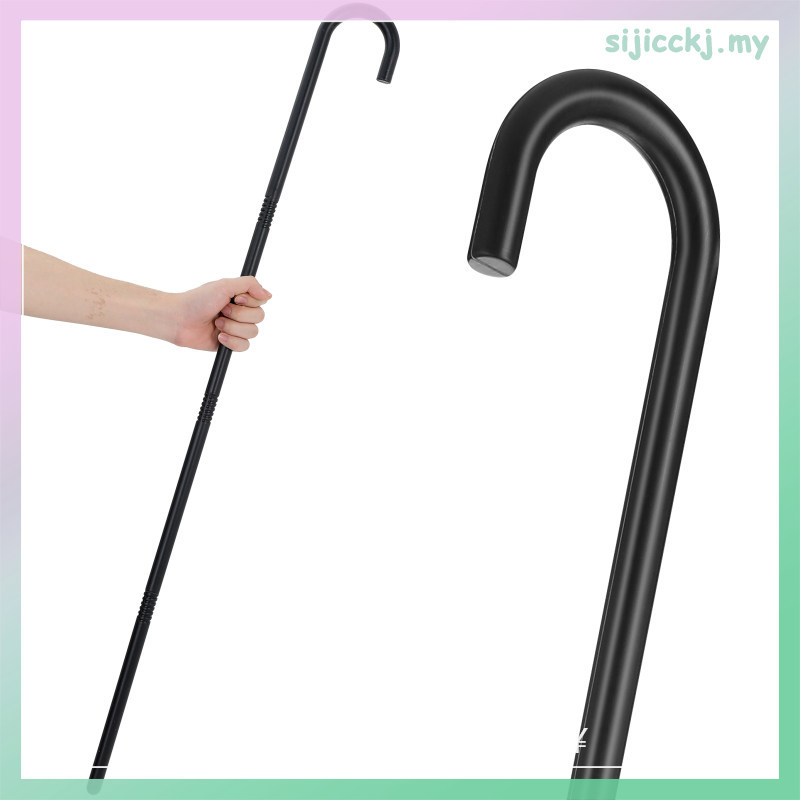 🔥 Tongkat Sokongan Dewasa Kayu Penyangkut Kostum Prop Hitam 100.00X1.80X1.80CM