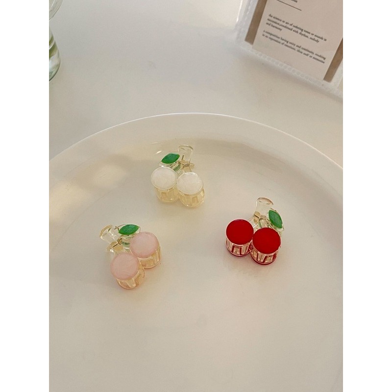 Zhang Xiaofan Cute Cherry Hair Clip Female Cherry Shape Mini Hair Accessories Japanese Sweet Small Clip