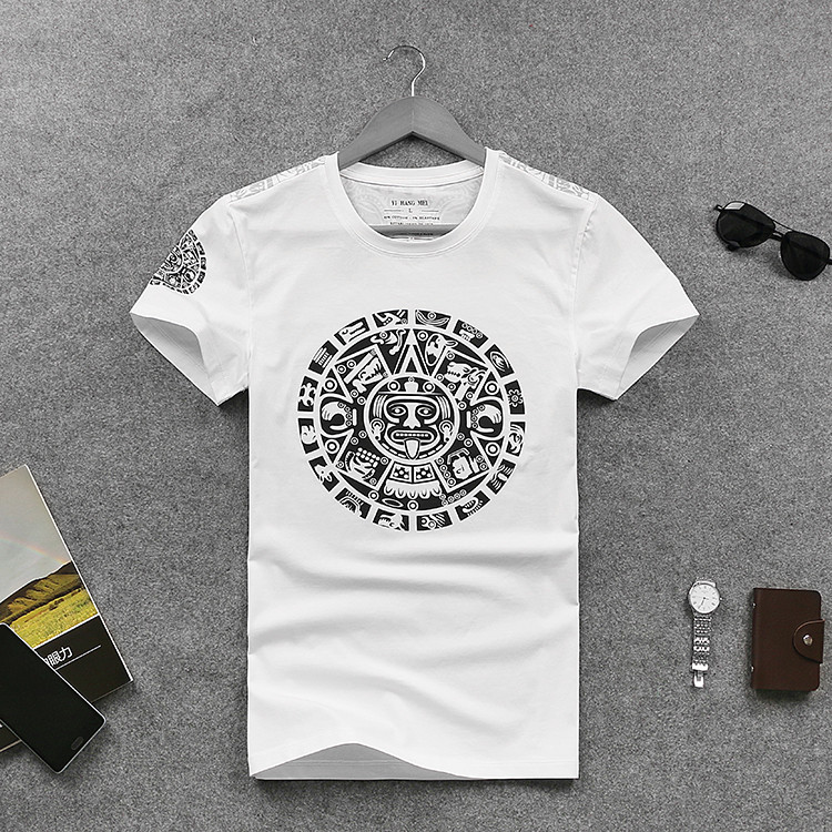 European Station Spring Summer Men's t-Shirt Short-Sleeved Men's t-Shirt Slim-Fit Round Neck Large Size Bottoming Shirt New