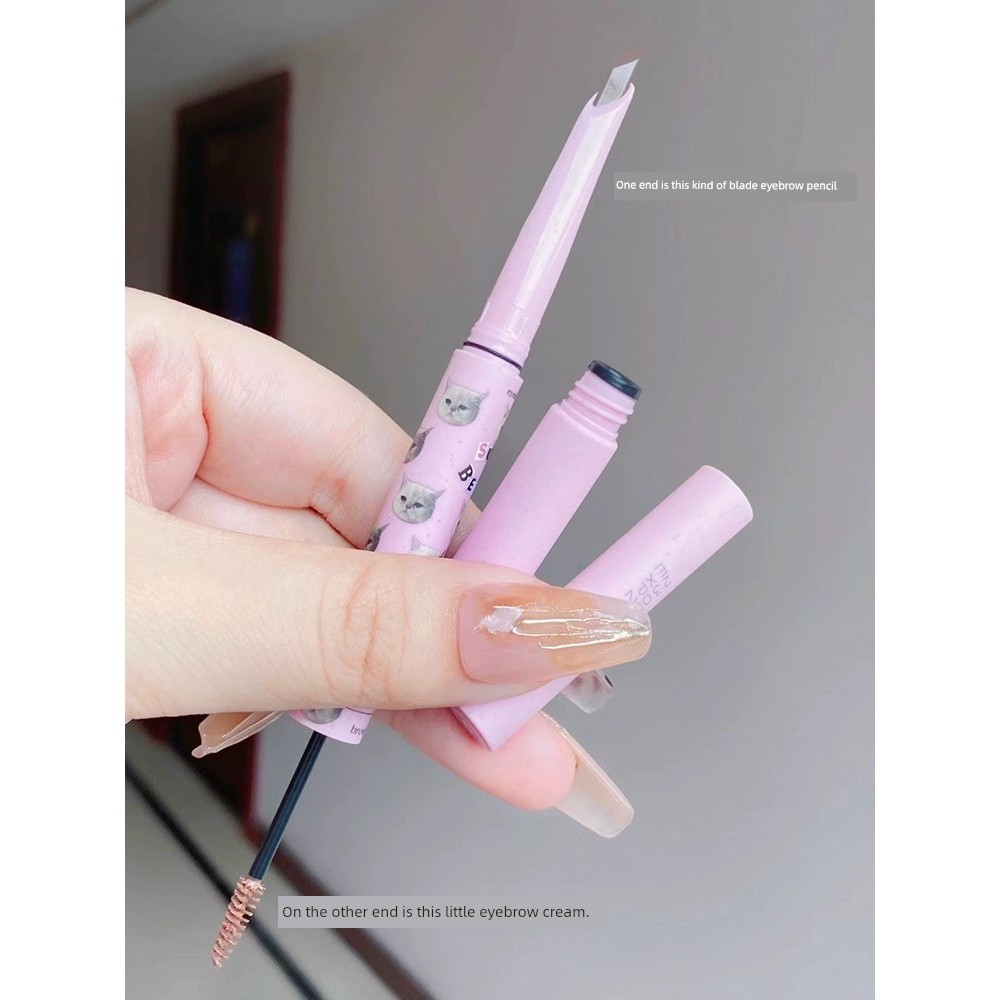 eyebrow mascara FLORTTE FLORTTE Double-Headed Eyebrow Pencil Dyeing Eyebrow Cream Waterproof Long-Lasting Non-Fading Natural Ultra-F