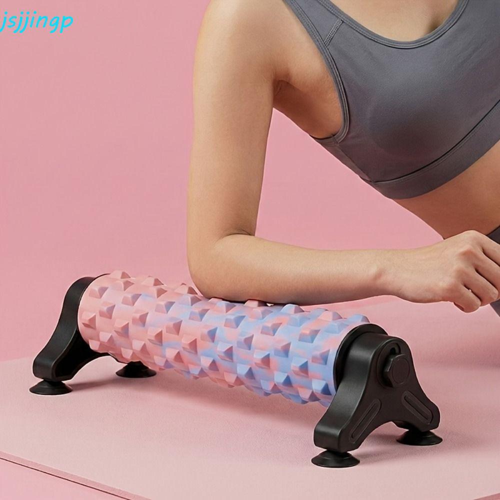 JSJJINGP Massage Foam Roller, Removable Bracket Muscle Relaxation Body Foam Roller, Back Pain Relief Suction Cup Solid Foam Deep Back Stretching Roller Fitness Training