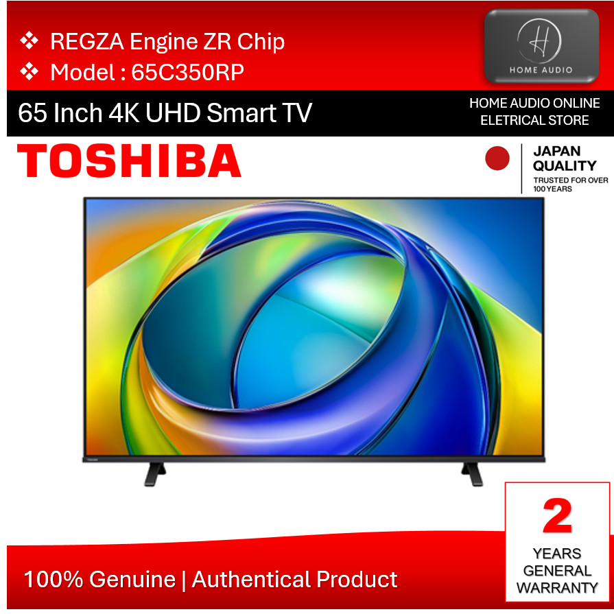 Toshiba 65 Inch 4K UHD Dolby Atmos | TV Pintar | Televisyen - 65C350RP