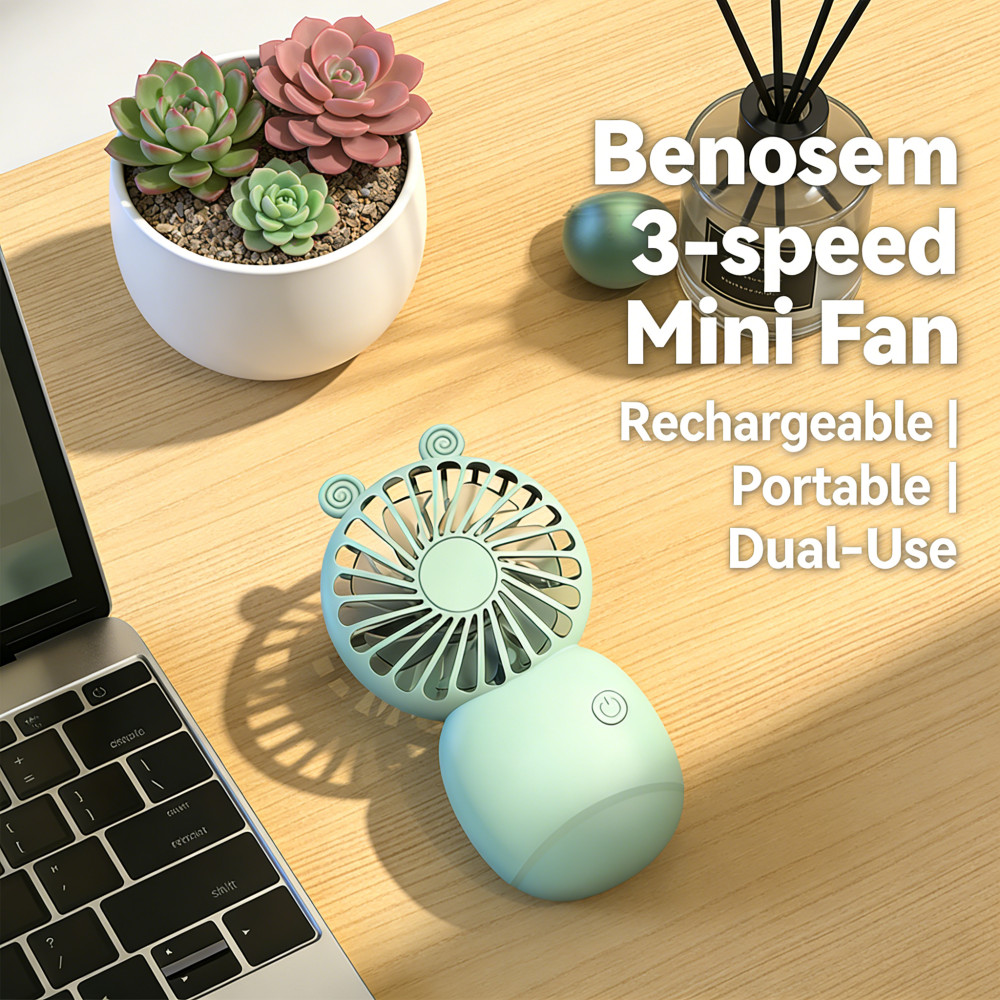 Kipas Tangan 3 Speed Kipas Mini USB Desk Outdoor Travel Rechargeable Kipas Boleh Dicas