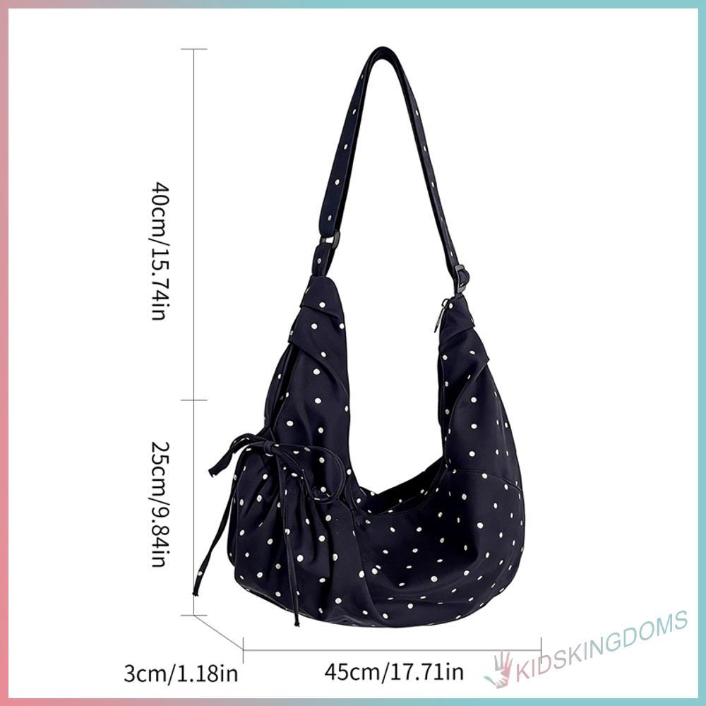 【KKD】 Stylish Drawstring Crossbody Bag Large Capacity Casual Tote Handbag Travel Work Shopping Handbags