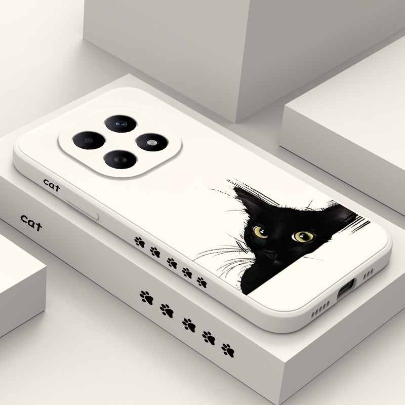 Cold Black Cat Phone Case For Xiaomi Redmi Note 15 Pro Plus 15C 4G 5G Fashion Cover Creative Design