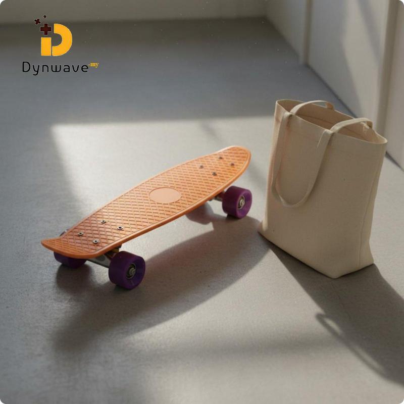 Dynwave Small Skateboard Portable 22 Inch Plastic Penny Board Mini Cruiser for Park Path and Everyday Use