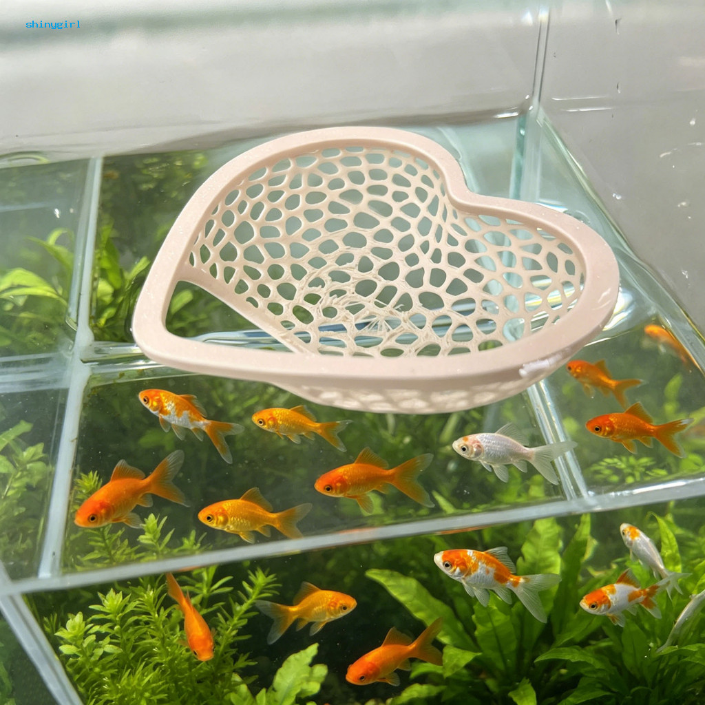 [SG] Fish Hideout Fish Tank Hideout Floating Betta Hammock Heart Shape Aquarium Hideout Feeding Ring Betta Cave Bed Spot for Nano Tanks Corydoras Shrimp – Perfect Tropical