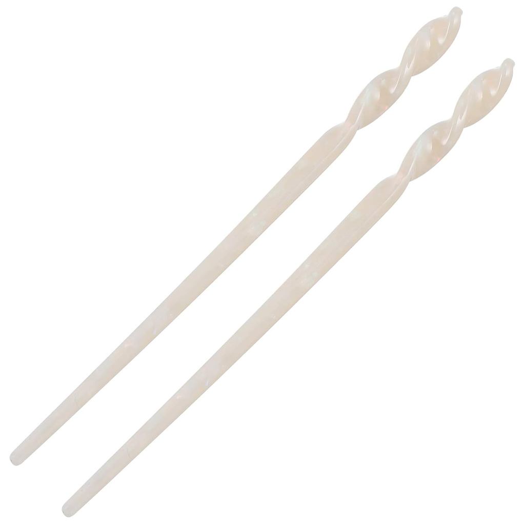 Beaupretty 2pcs Acetate Hair Accessories: Twist Design Vintage Japanese Chopsticks for Styling