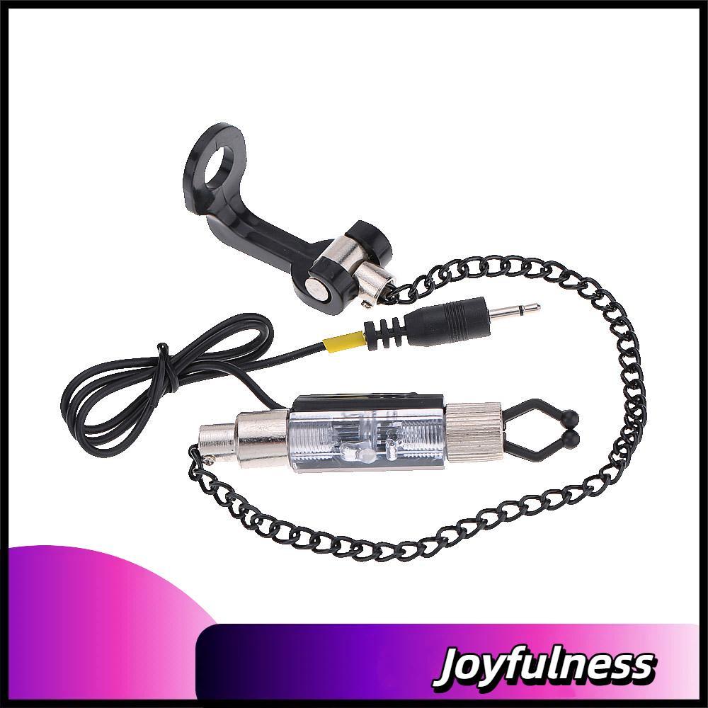 joyfulness Iron Fishing Bite Alarm Chain Hanger Swinger LED Illuminated Indicator