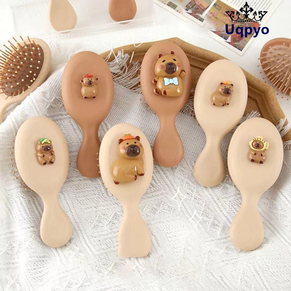 UQPYO Hair Combs, Exquisite Cartoon Capybara Air Cushion Comb,  Cute Gift Student Kapibala Airbag Comb