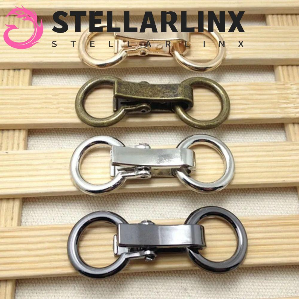 STELLARLINX 2PCS Coat Buckle, Double Ring Metal Clothing Buckle, Jackets Clothing Accessories Snap Fastener Alloy Belt Button Sewing