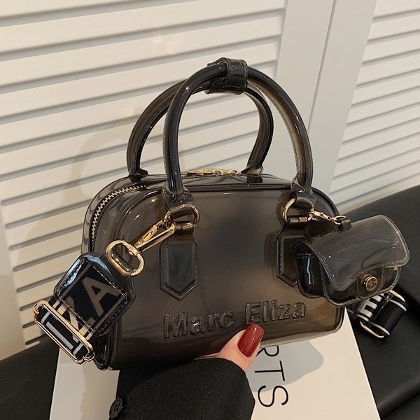 New Style PVC Barbie Jelly Bag Fashion Trend All-Match Soft Handle Handbag Dirt-Resistant Easy-to-Wash Summer Female Diagonal Bag