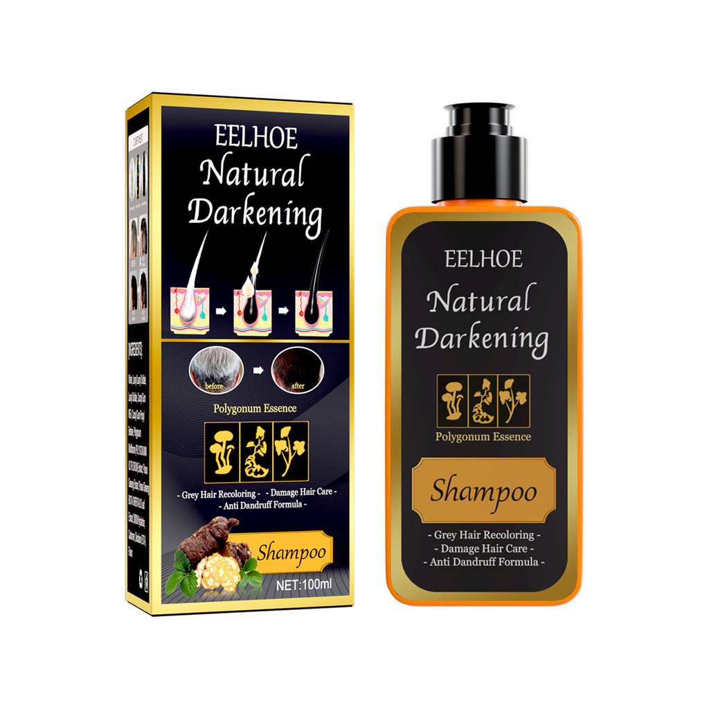 Eelhoe Polygonum Multiflorum Shampoo Anti-dropping Clean Hair Roots White to Black Anti…