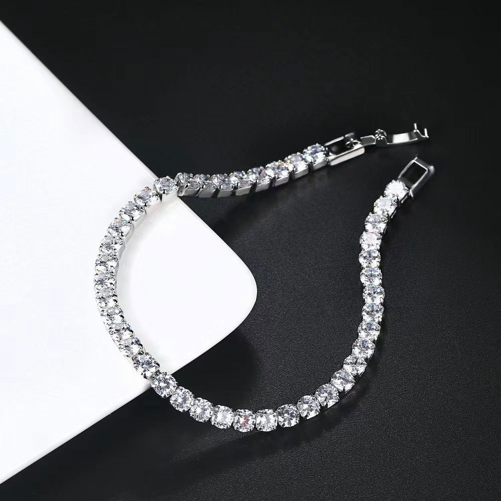 23dl56 European American Cross-Border Hot-Selling 24AA Claw Chain Bracelet Men Hip-Hop Diamond Bracelet Rhinestone Chain wish Hot-Selling