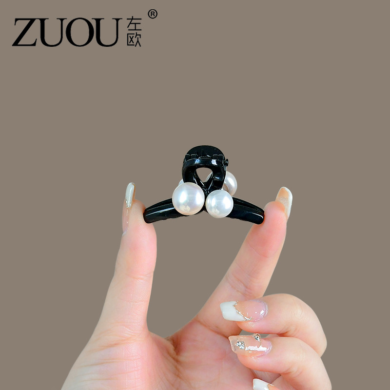 Retro Pearl Small Grab Clip Female High-End Feel Bangs Clip Hair Clip Side Clip Princess Head Small Shark Clip Headdress
