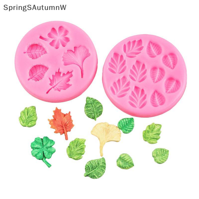 [SpringSAutumnW] 1Pc Leaves Shape Silicone Mold DIY Chocolate Silicone Baking Fondant Cake Decorating Tools  Mold Boutique