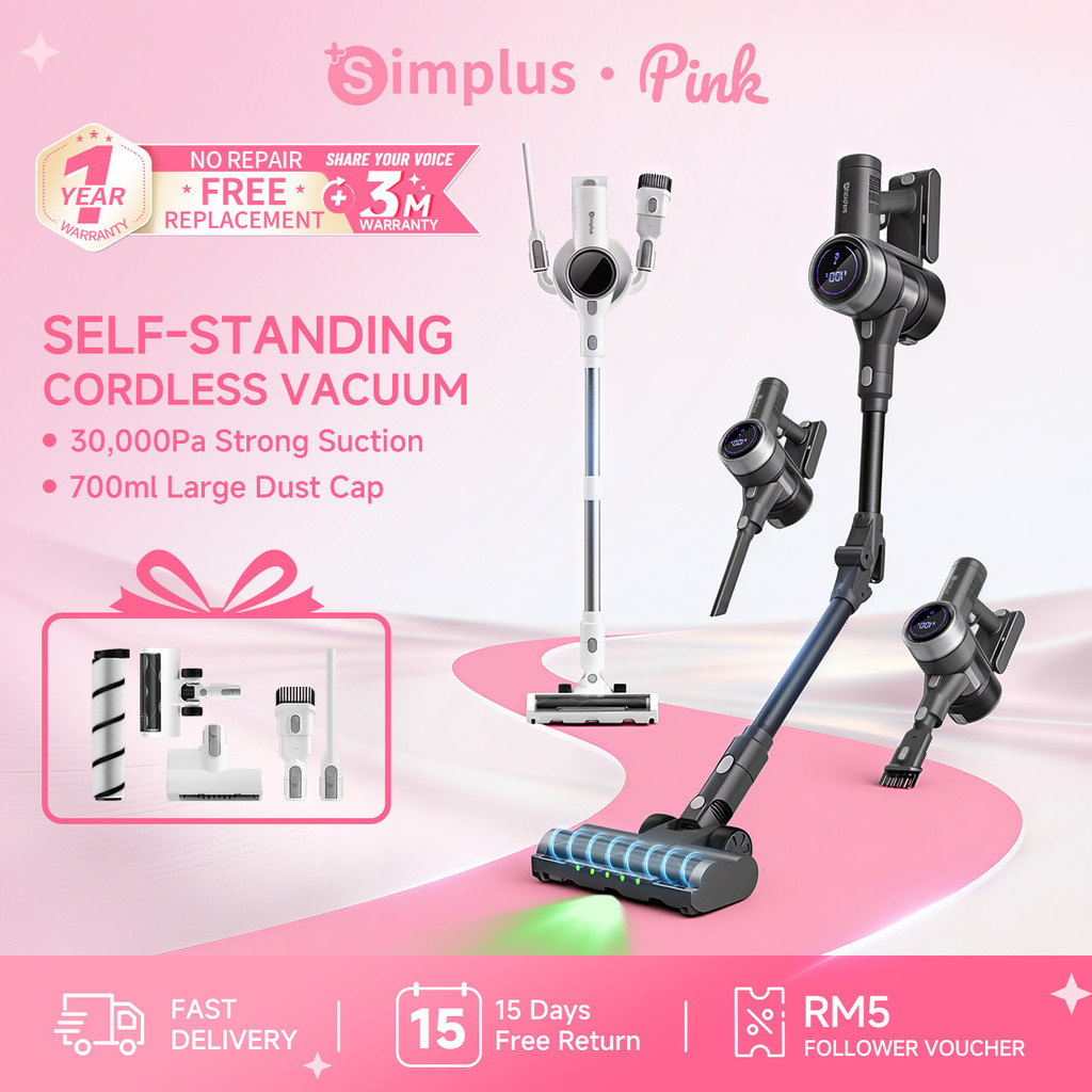 【NEW】Simplus 280W Cordless Handheld Vacuum | 30kPa | Long Runtime | 100,000 RPM Brushless Motor | HEPA H12 Filter | Smart Touchscreen Display | Green-Light Tech | Low-Noise XCQH020