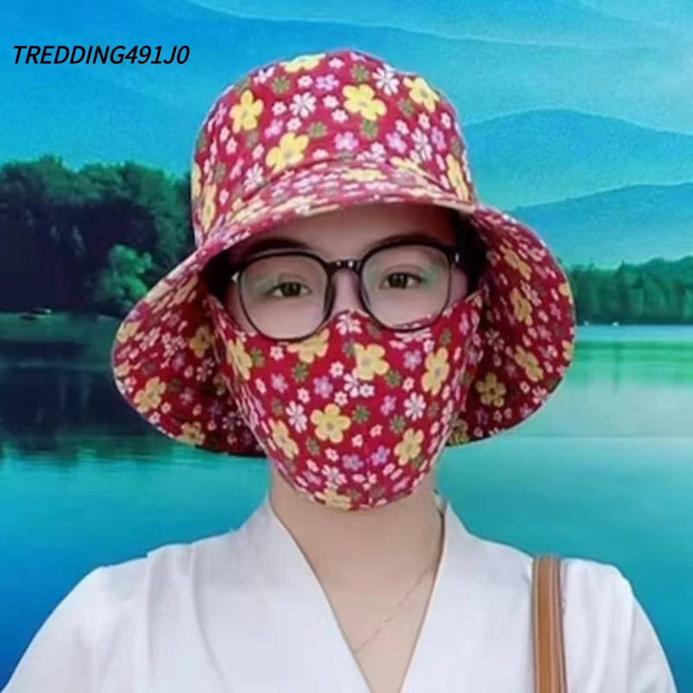 TREDDING491J0 Agricultural Work Hat, Anti-uv Wide Brim Tea Picking Cap, Fashion Shawl Protect Neck Sunscreen Hat Unisex