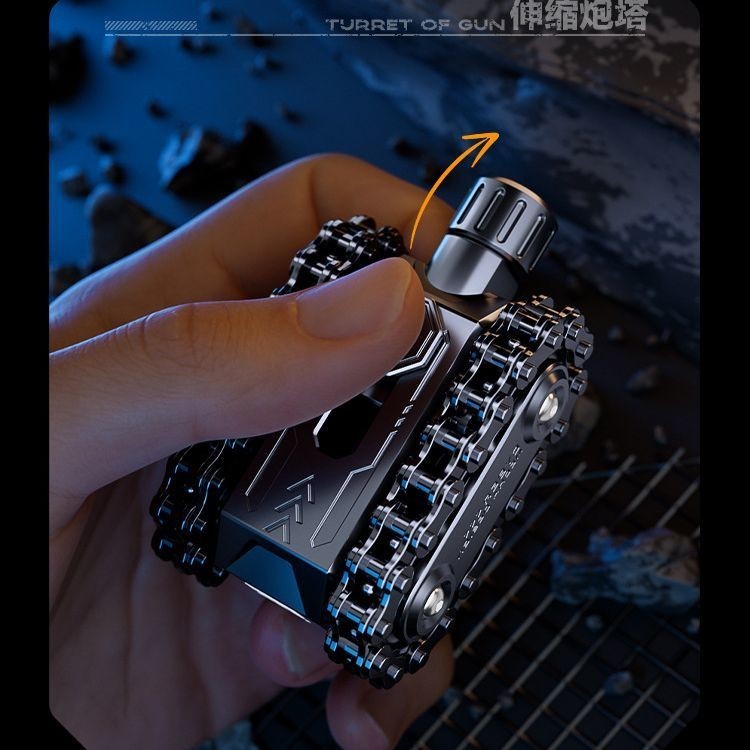 Black Technology Office edc Decompression Push Card Toy Tank Fidget Spinner Handle Piece Magnetic Small Toy 007