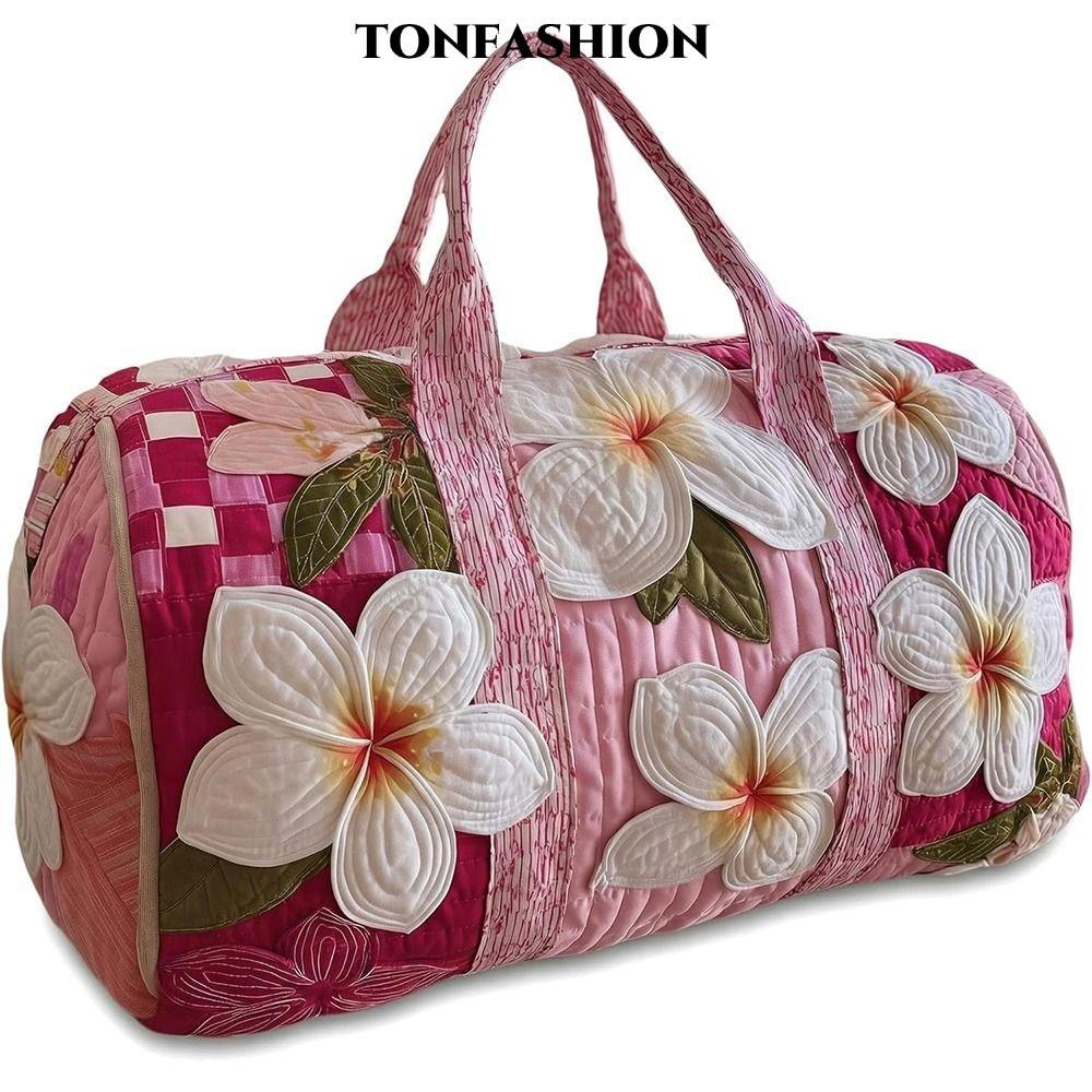 TONFASHION Floral Travel Bag, Hippie Journey Vintage Boho Quilted Duffle Bag, Fashion Cotton Carry on Luggage Weekend Overnight