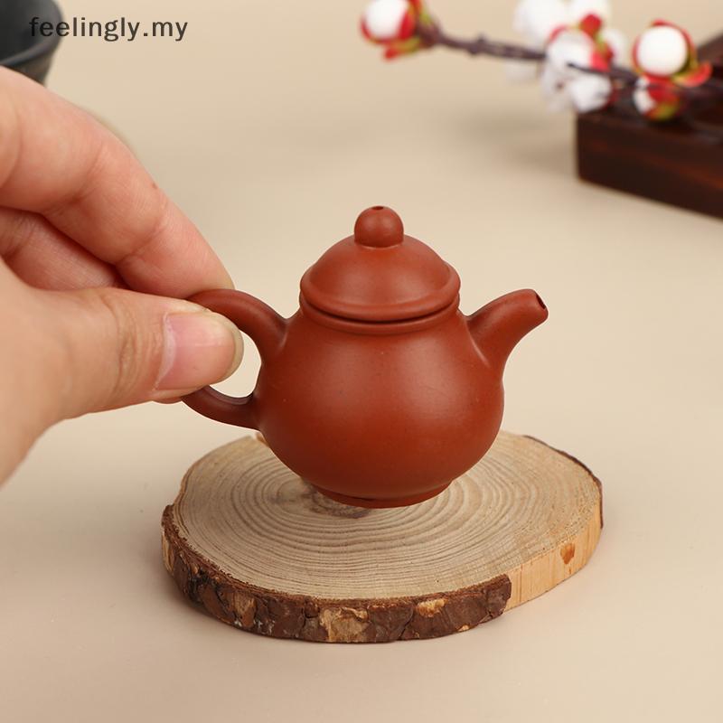 [T&B] Pottery Teapot 25ML Mini Poet Tea Kettle Portable Handcrafted Teaware for Travel Home Office Tea Lovers Collector {my}