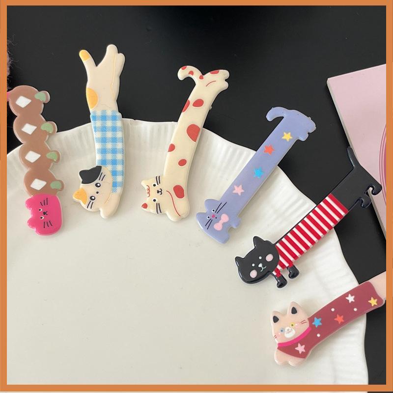 [WY2] Cartoon Hair Clip Cute Cat Shape Side Bangs Clip Makeup Tools For Female Ladies Hairpin Girls Headwear Accessories Gifts [MY]