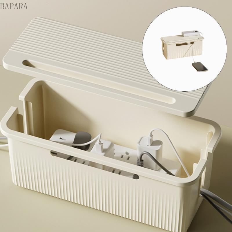 Bapara Cable Organizers Box With Lid For Power Strips And Charging Cords Storage