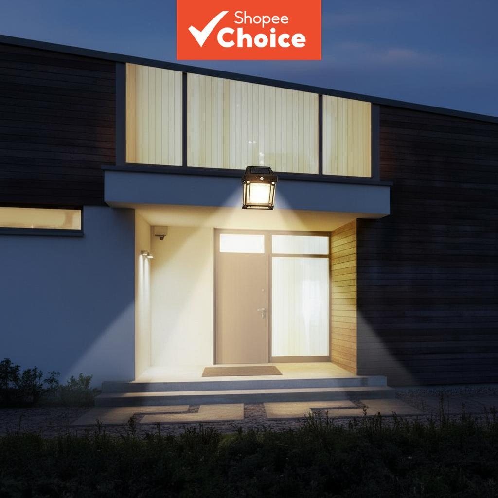 Solar Warm Light Wall Lamp for Outdoor Garden, LED Motion Sensor Nightlight  Lampu Dinding Cahaya Hangat Solar untuk Taman Luar, Lampu Malam Sensor Gerakan LED