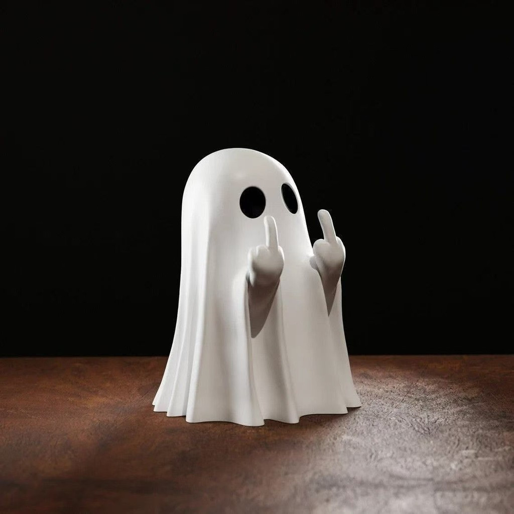 Finger Ghost Figurine Funny Gift for Friends 8cm Weird Gift Desktop Decoration | Barang Unik Office Prank Sarcastic Home Decor Creative Gift Idea Office Desk Decoration Stupid Gifts