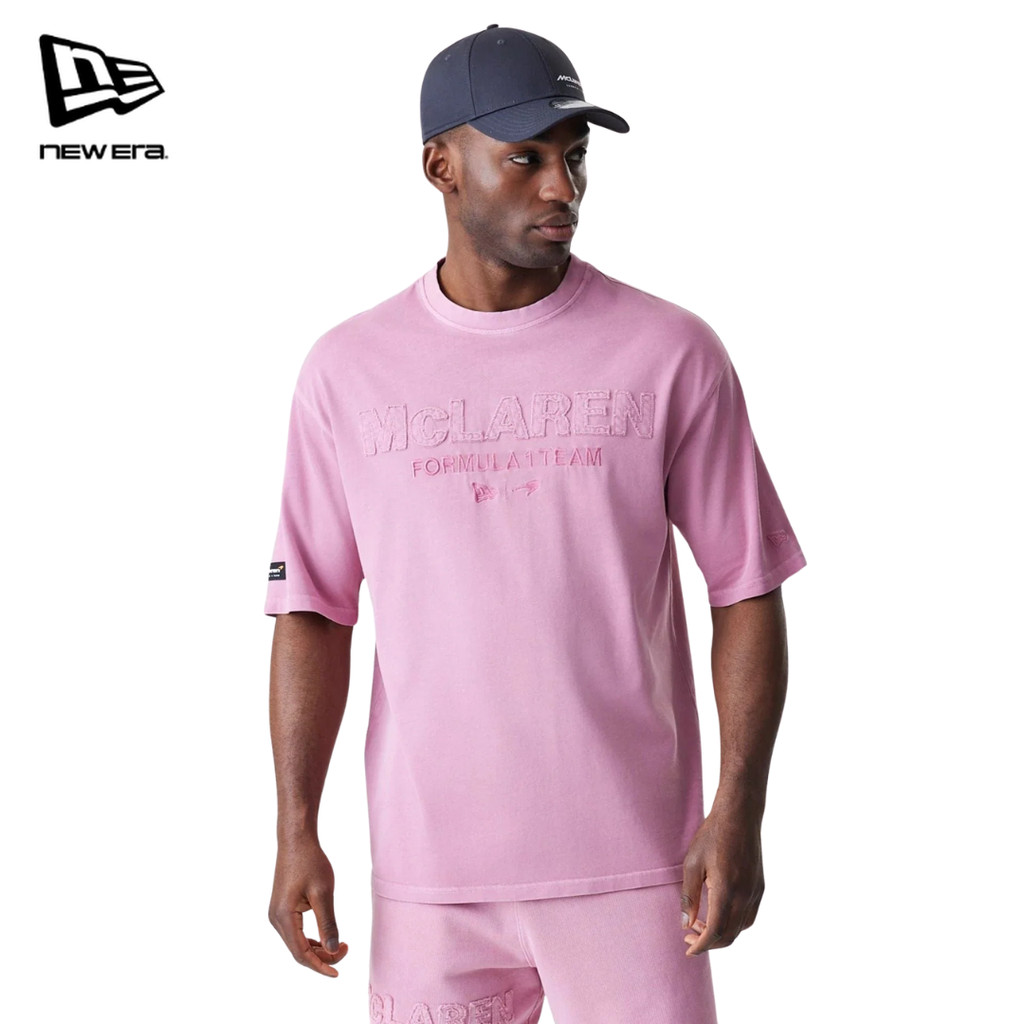 New Era McLaren Racing Washed Dark Pink Oversized T-Shirt