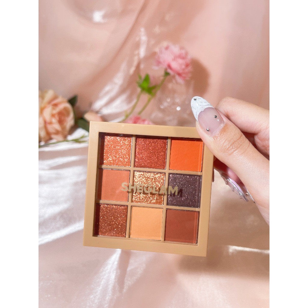 Multi Quality SHEGLAM 9 Colors Matte Eyeshadow Palette Smooth Eye Shadow Makeup Cosmetics Silent Disco Pembayang Esse... - Image 2