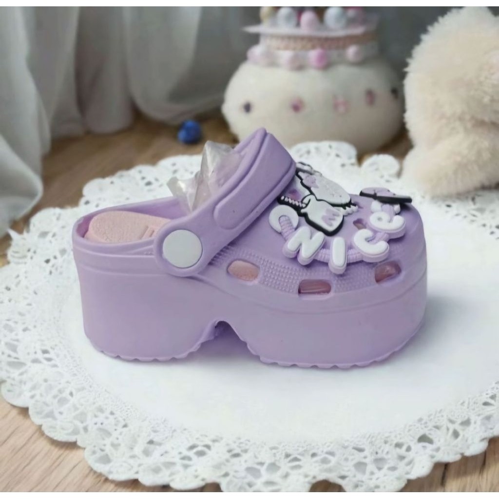 Daily Accessory Baim Wedges Sandals Girls Latest 2025 Thick Sole Back Strap Hello Kitty - Image 5