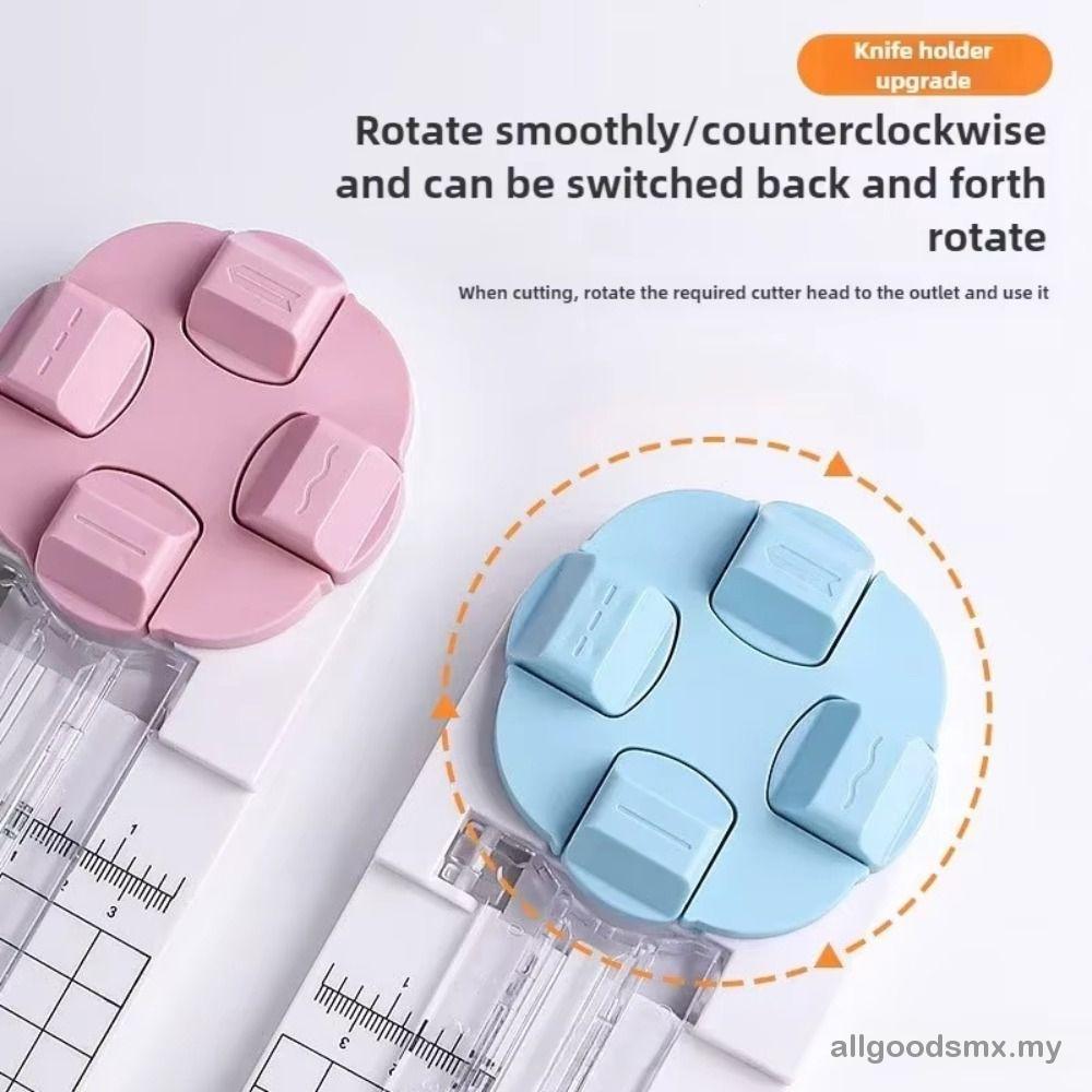 ALLGOODS Paper , 360-degree Creasing Dotted Paper Trimmer, Portable Multi-functional 4 IN 1 Wavy Line Craft Paper  Office Use