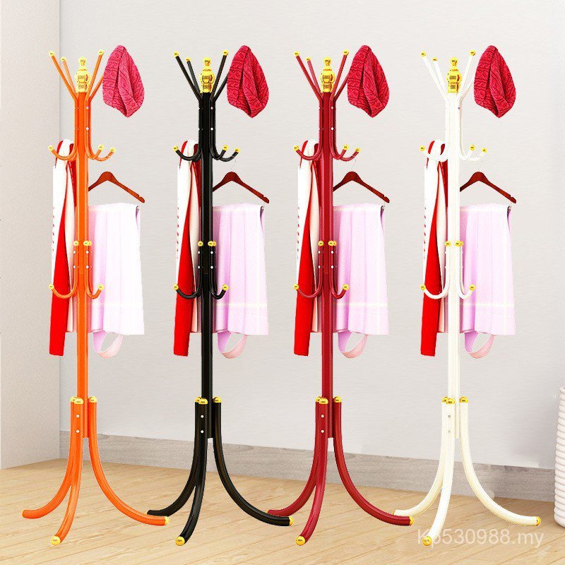 Bedroom Multifunctional Colorful Floor Clothes Rack Creative Wholesale Hanger Clothes Rack Fashion Iron Coat Rack NIX8