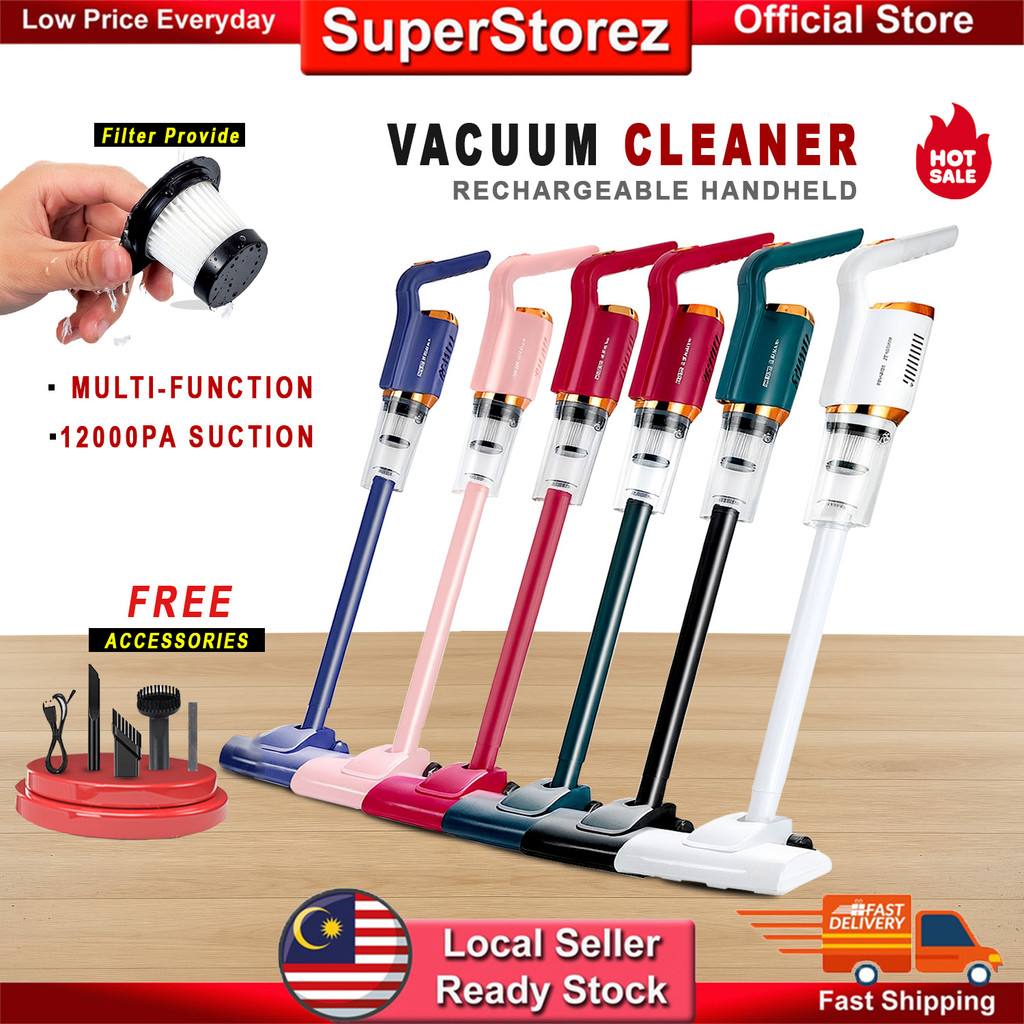Superstorez Cordless Vacuum Cleaner With Mop Pad Rechargeable Handheld Car Household Vacuum Cleaner, Vacum Rumah