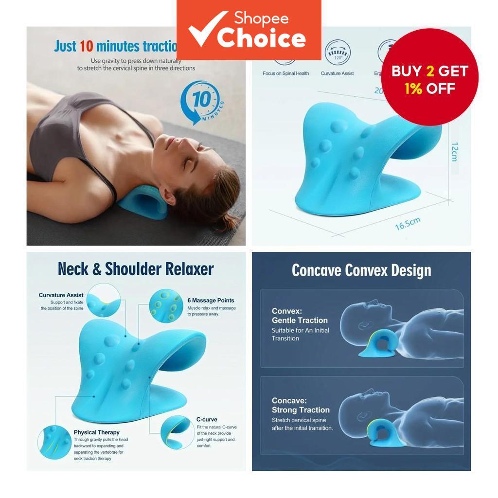  Wanmei Neck and Shoulder Relief Device with Cervical Spine Support and Spinal Adjustment 1PC