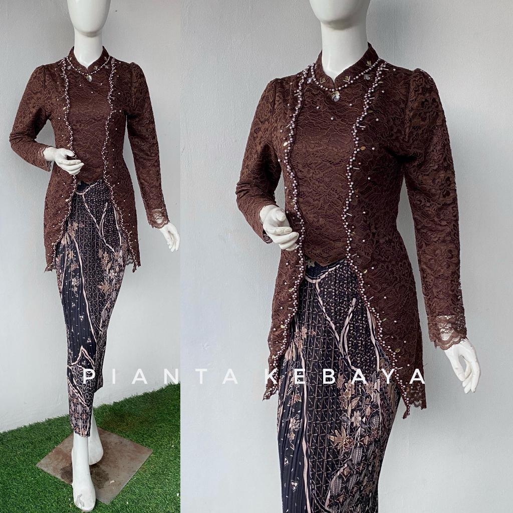 Kebaya Hasya Payet Hijab Krah Sanghai | Lamaran Wisuda Pesta