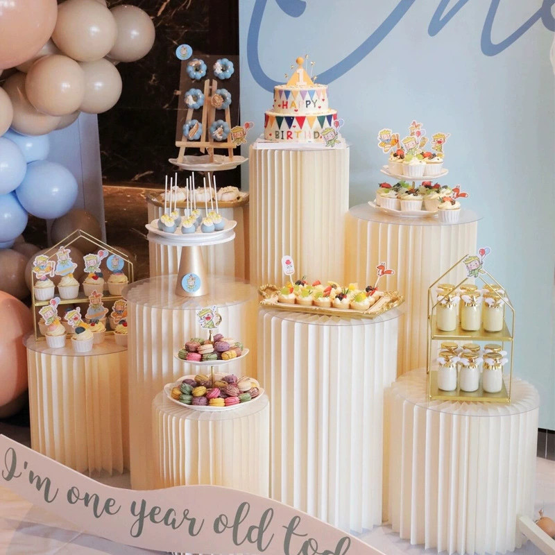 【Local delivery】Wedding folding column birthday decoration bekas dessert table cake stand 婚礼折叠柱