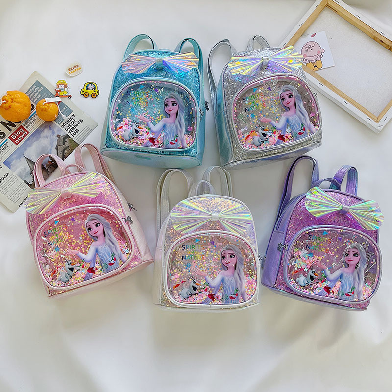 BHC Cartoon Kid Child Children Frozen Let It Go Elsa Casual Kids Blink Cute School Girl Backpack Blink Bag Beg