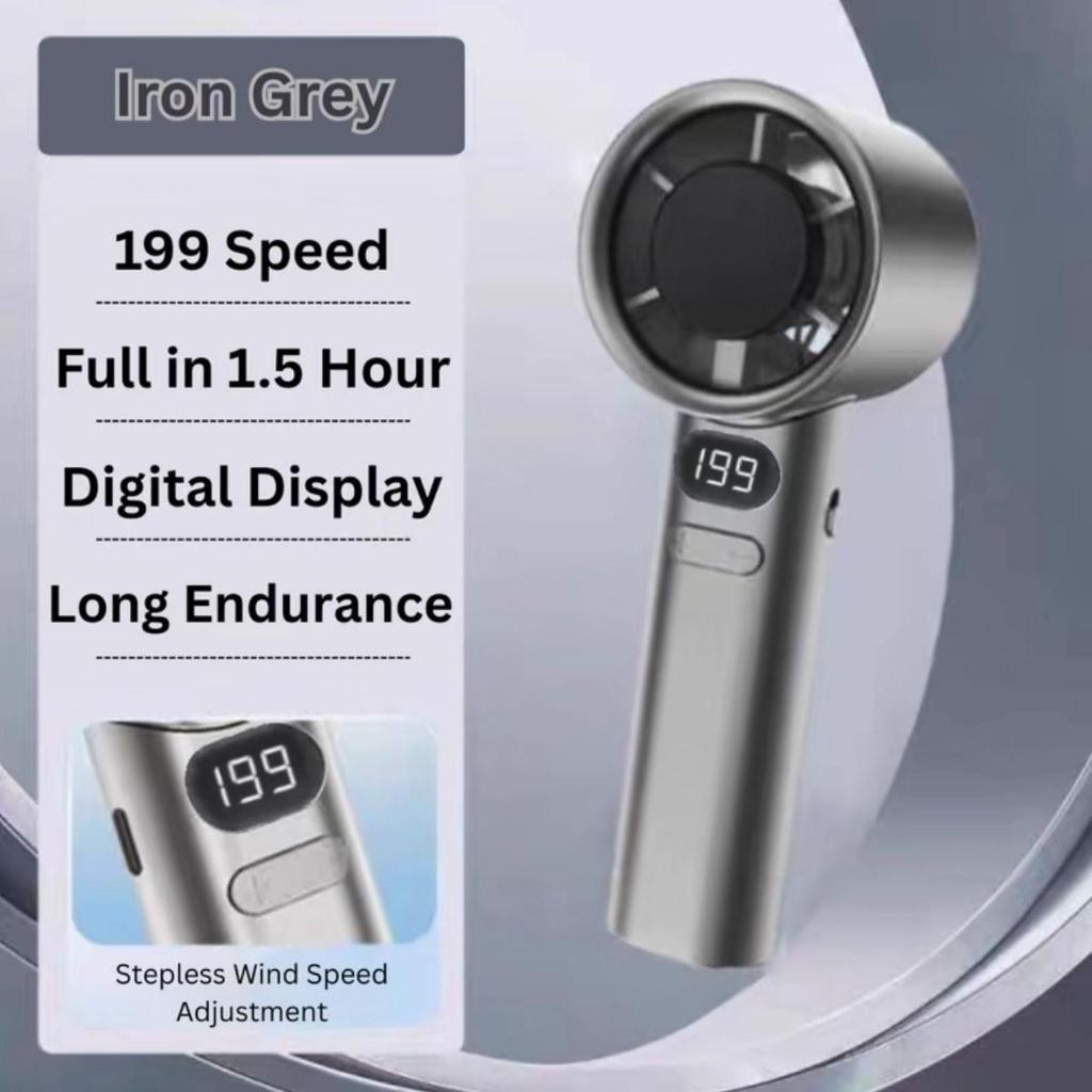 199 Speed Portable USB Mini Fan kipas mini kipas tangan Mini Fan Rechargeable Handheld Fan with Led Display