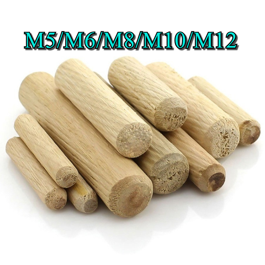 Log stoppers, wood nails, solid wood sticks, tenons, twill wedges, wood bolts, logs, small wood dowels, wardrobe cabinet connectors M5/M6/M8/M10/M12 [ABK1]