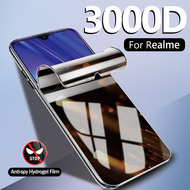Full Curved Edge Privacy Hydrogel Film For OPPO Realme C63 C65 C67 C51 C53 C55 C30s C30 C33 C35 C25y C21y C11 C25 C25s C21 C20 C15 C12 C11 2021 Anti Spy Screen Protector
