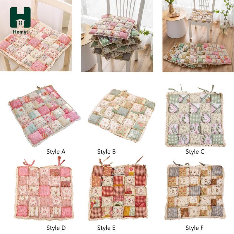 Homyl Chair Pad Mat Seat Pad with Lace Universal 40cmx40cm for Dining Room Indoor Outdoor Home Decor Garden Ornament